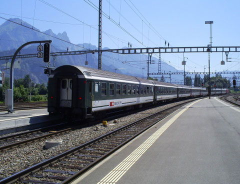 Sargans am 25. Juli 2008 mit dem IC 569