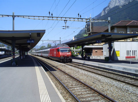 Sargans am 25. Juli 2008 mit dem IC 569