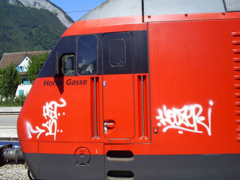 Sargans am 10. August 2008 mit dem IC 578