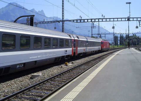 Sargans am 25. Juli 2008 mit dem IC 569