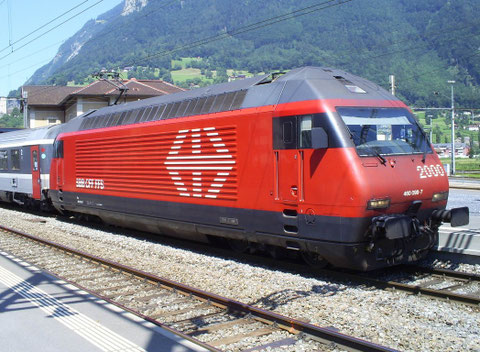 Sargans am 25. Juli 2008 mit dem IC 569