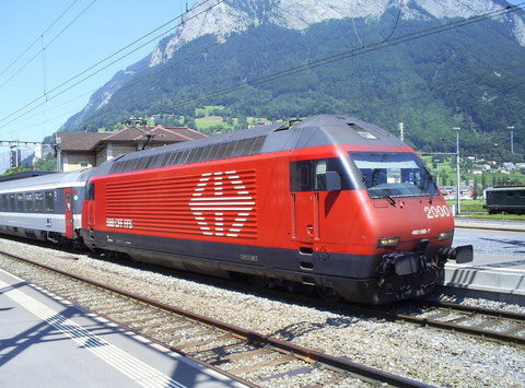Sargans am 25. Juli 2008 mit dem IC 569