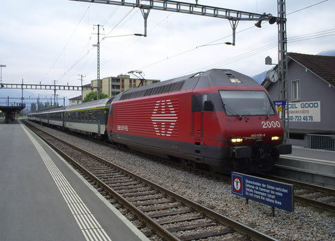 Sargans am 26. Juni 2008 mit dem IC 562