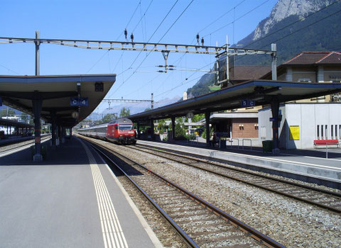 Sargans am 25. Juli 2008 mit dem IC 569