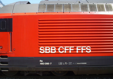 Sargans am 25. Juli 2008 mit dem IC 569