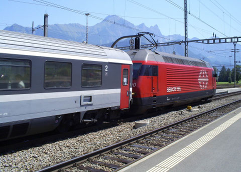 Sargans am 25. Juli 2008 mit dem IC 569