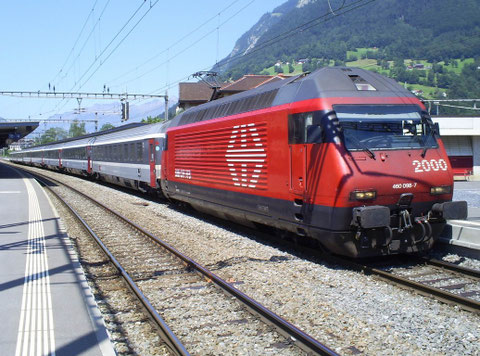 Sargans am 25. Juli 2008 mit dem IC 569