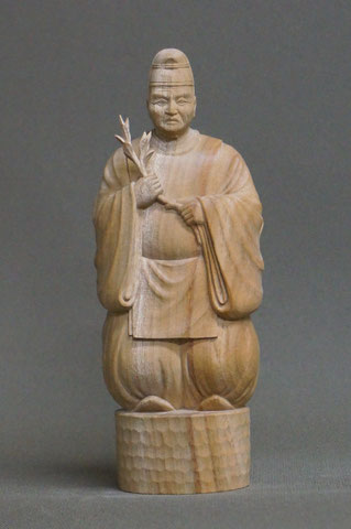 永谷宗圓　サイズ21ｃｍX8ｃｍX6ｃｍ　楠材