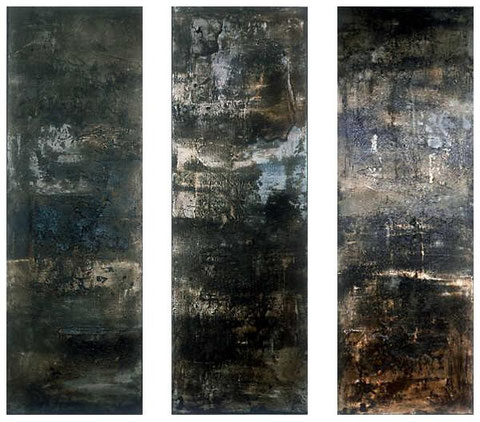 without title, 1998, every 206x72 cm, mixed media on wood, steel frame