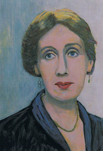 Virginia Woolf, 2008, Öl/Papier 42x29,7 cm