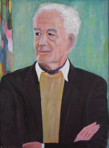 Manfred Osthaus im grünen Zimmer, 2009-2015, Öl/LW 80x 60 cm