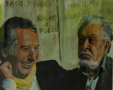 Paco & G. Aigi, 2003, Öl/Papier 29,7x42 cm