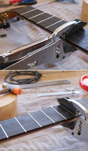 Um das Instrument zu schonen, wird mit speziellen Werkzeugen gearbeitet. 