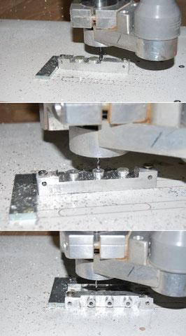 Mit der CNC mache ich dann einige Fräsungen ... 