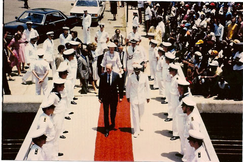 Carl Castens zu Besuch auf der SSD Jamaica 1982