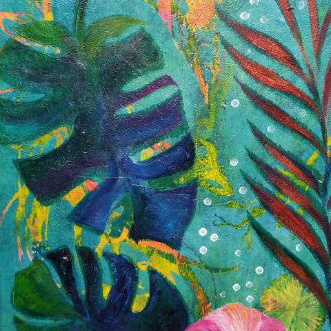 1292 Dschungel, Acryldruck auf Papier, 30x21 cm 