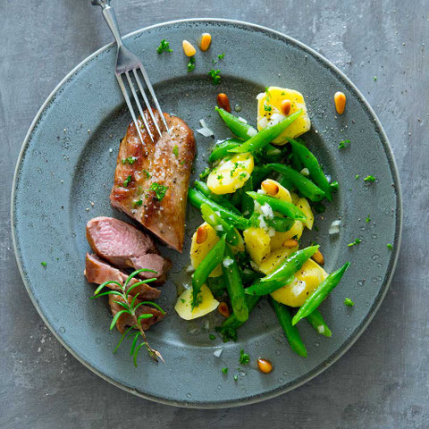 Lammfilet und Kartoffel-Bohnen-Gemüse, Udo Einenkel, Food Fotograf
