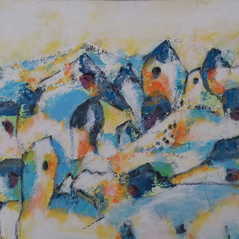 Michael F. Wyss, Farbphantasien, Acryl, 60x80cm, 2019