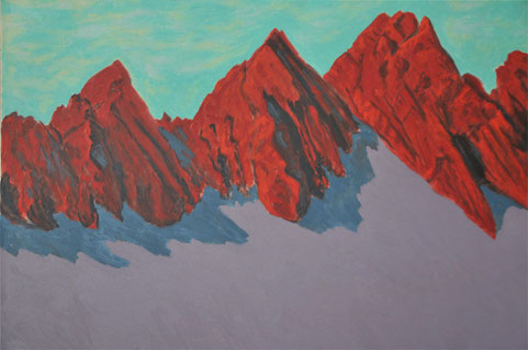 Lienzer Dolomiten, Öl auf Leinwand, 80 x 60 cm, Reinhard Hampel 
