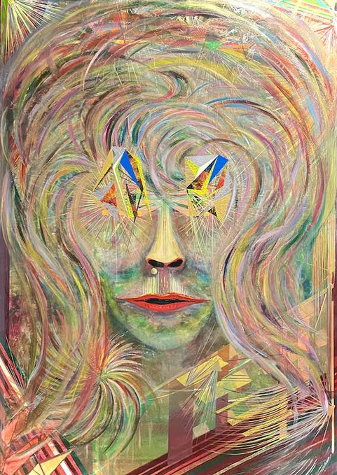 „ZENSUR“ – Langzeitprojekt seit 2017 von Andreas Alka alias FLoYd. Großformat 150 × 200 cm, auf LKW-Plane mit Holzrahmen. Ausdrucksstarkes Acryl-Lack-Holzkunstwerk über Begrenzung, Schweigen und das Sichtbarwerden des Verborgenen.