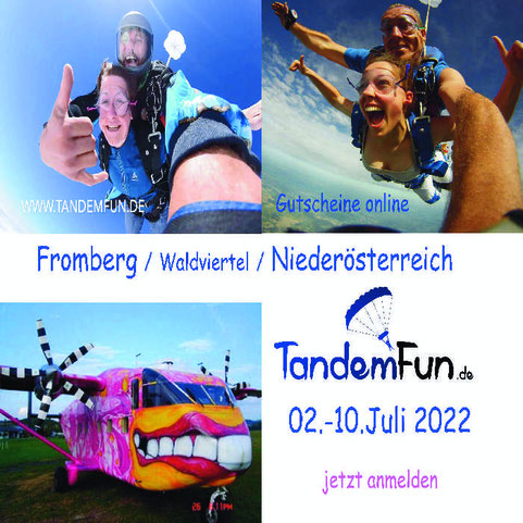 Fallschirmspringen Fromberg Waldviertel nähe Wien - Termin Juli 2021