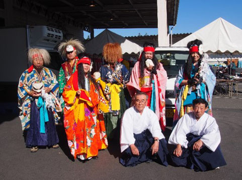 藤沢　増沢神楽保存会　集合写真　2018年農業祭