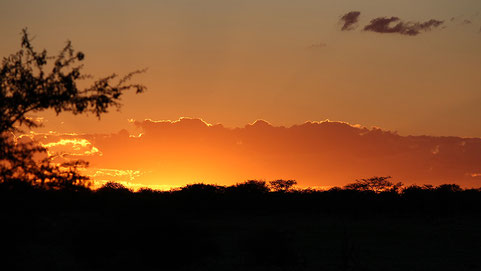 Namutoni restcamp at sunset