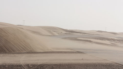 Dunes, road, desert