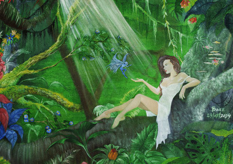 Waldelfe_boazart_malerei_illustration_boaz george_artsvilla