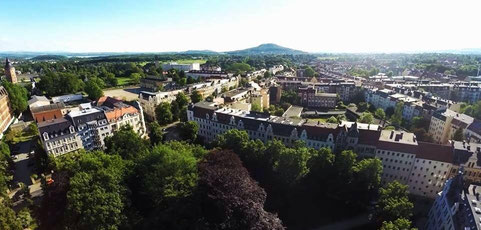 Der "Sechser", der Sechsstädteplatz, ist die grüne Mitte der Südstadt