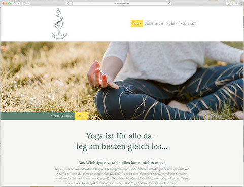 Im Kurs entstandene Website von Jennifer Becker