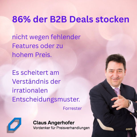 Fehlendes Verständnis für irrationale Entscheidungsmuster bringt B2B Deals ins Stocken lt. Forrester