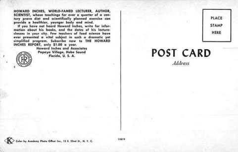 Postcard - rear