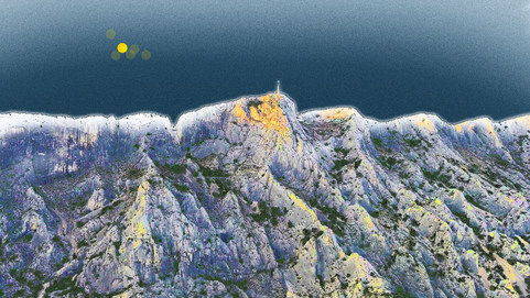 Sainte-Victoire, nuit, 60 x 120cm, impression sur aluminium Dibond