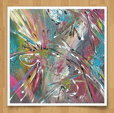 Crazy day 40 x 40cm  - Acryl auf Leinwand - Preis auf Anfrage -