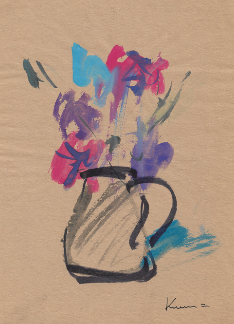 Vaso di fiori_acquarello su carta cm24x17