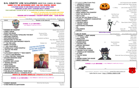 Playlist Bal Halloween Country Line 1er Nov 2021 a Vitry avec Sandra de YEEHA