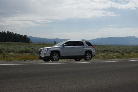 Rental car GMC in Grand Teton USA