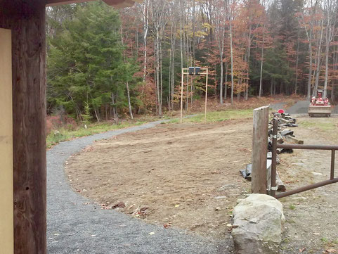 The pollinator meadow site just after removing the black plastic mulch.