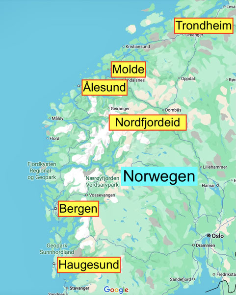 Bild: Karte Norwegen