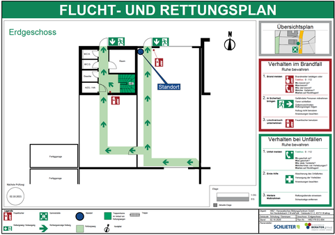 Beispiel Flucht-und Rettungswegpläne