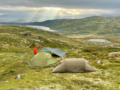 Exped Orion 3 UL, Hilleberg Tarp 10 XP, MSR Tindheim 2