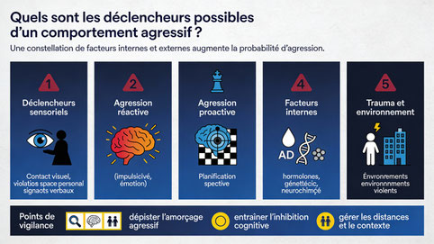déclencheurs possibles d’un comportement agressif