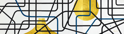 JAPONISM  F20*3   2181mm×606mm(727mm*606mm each)   2018 Acrylic on canvas, wood
