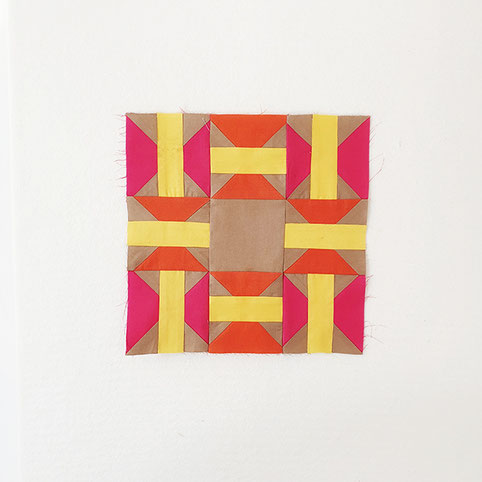 Fertig genähter Patchworkblock 