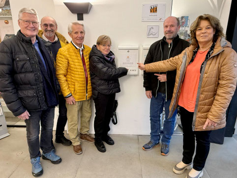 Bild von links nach rechts: Heinrich Neß, Horst Kürschner, Heinrich Epple, Sabine Zinser-Fröhlich, Robert Michel und Monika Zintel vom Landsberger Seniorenbeirat.