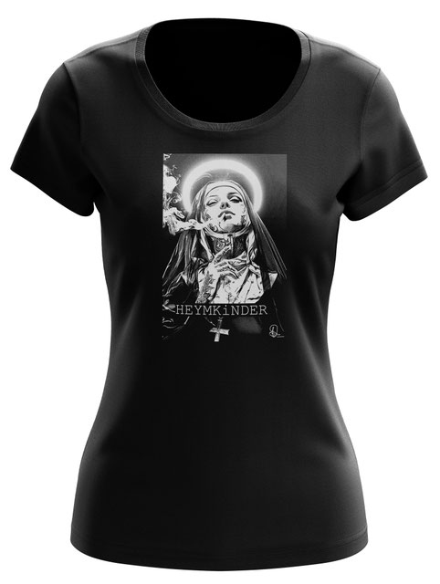 Damen Tattoo Nonne T-Shirt ✓ Bio-Baumwolle ✓ Größen S–2XL ✓ Statement Streetwear ✓ Nachhaltig & fair produziert ✓ Jetzt sichern!