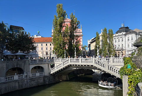 Die drei Brücken in Ljubljana
