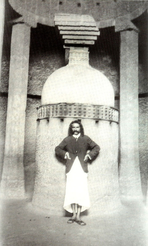 Baba at the Pandev Leni (Pandu Lena_ Cave, Nasik ; 1927