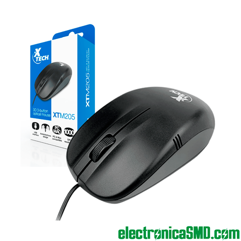mouse optico basico guatemala usb xtm205 xtech